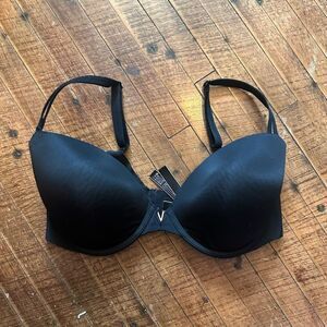 Victoria’s Secret black satiny lined Demi 34DDD bra